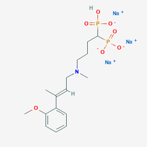 trisodium;hydroxy-[4-[[(E)-3-(2-methoxyphenyl)but-2-enyl]-methylamino]-1-phosphonatobutyl]phosphinate