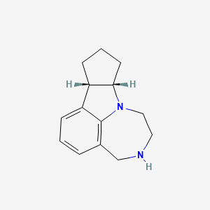 molecular formula C14H18N2 B1250773 (7bS, 10aS)-1,2,3,4,8,9,10,10a-octahydro-7bH-cyclopenta-[b][1,4]diazepino-[6,7,1-hi]indole 