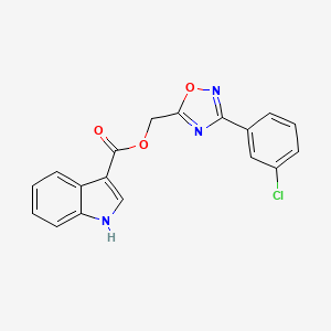 [3-(3-chlorophenyl)-1,2,4-oxadiazol-5-yl]methyl 1H-indole-3-carboxylate