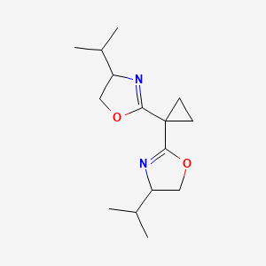 molecular formula C15H24N2O2 B12507750 4-Isopropyl-2-[1-(4-isopropyl-4,5-dihydro-1,3-oxazol-2-yl)cyclopropyl]-4,5-dihydro-1,3-oxazole 