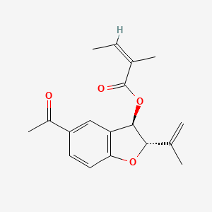 molecular formula C18H20O4 B1250776 Toxyl angelate CAS No. 106928-36-3
