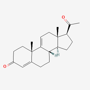 molecular formula C21H28O2 B1250780 Pregna-4,9(11)-diene-3,20-dione 