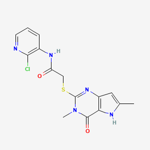 molecular formula C15H14ClN5O2S B12507802 N-(2-chloropyridin-3-yl)-2-[(3,6-dimethyl-4-oxo-4,5-dihydro-3H-pyrrolo[3,2-d]pyrimidin-2-yl)sulfanyl]acetamide 