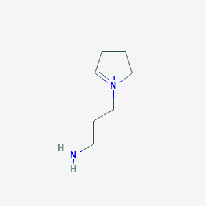 molecular formula C7H15N2+ B1250786 1-(3-Aminopropyl)pyrrolinium 