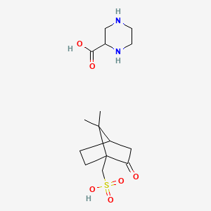 Camphorsulfonic acid; piperazine-2-carboxylic acid