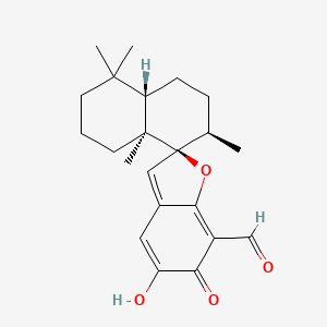 molecular formula C22H28O4 B1250792 珊瑚网菌素 B 