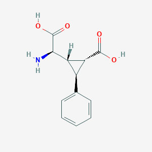 molecular formula C12H13NO4 B1250795 2-[(1S,2R,3S)-2-Carboxy-3-phenylcyclopropyl]-D-glycine 