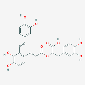 3-(3,4-Dihydroxyphenyl)-2-[(3-{2-[2-(3,4-dihydroxyphenyl)ethenyl]-3,4-dihydroxyphenyl}prop-2-enoyl)oxy]propanoic acid