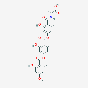 molecular formula C28H27NO11 B1250804 酰胺抑菌素 B 