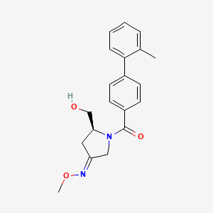 molecular formula C20H22N2O3 B1250807 (3Z,5S)-5-(hydroxymethyl)-1-[(2'-methyl-1,1'-biphenyl-4-yl)carbonyl]pyrrolidin-3-one O-methyloxime 