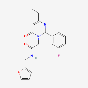 molecular formula C19H18FN3O3 B12508072 2-[4-ethyl-2-(3-fluorophenyl)-6-oxopyrimidin-1(6H)-yl]-N-(furan-2-ylmethyl)acetamide 