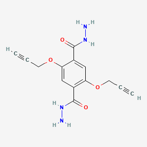 molecular formula C14H14N4O4 B12508090 2,5-Bis(prop-2-yn-1-yloxy)terephthalohydrazide 