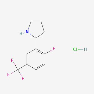 2-[2-Fluoro-5-(trifluoromethyl)phenyl]pyrrolidine hydrochloride