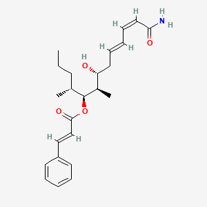 molecular formula C24H33NO4 B1250810 (4R,5S,6R,7R,9E,11Z)-13-amino-7-hydroxy-4,6-dimethyl-13-oxotrideca-9,11-dien-5-yl (2E)-3-phenylprop-2-enoate 