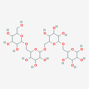 6-({[3,4,5-Trihydroxy-6-({[3,4,5-trihydroxy-6-({[3,4,5-trihydroxy-6-(hydroxymethyl)oxan-2-yl]oxy}methyl)oxan-2-yl]oxy}methyl)oxan-2-yl]oxy}methyl)oxane-2,3,4,5-tetrol