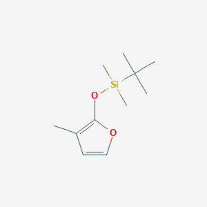B1250813 Silane, (1,1-dimethylethyl)dimethyl[(3-methyl-2-furanyl)oxy]- CAS No. 131497-06-8