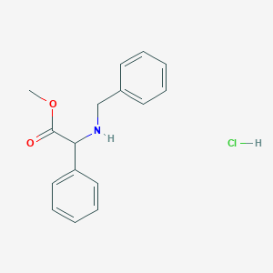 molecular formula C16H18ClNO2 B12508142 Methyl 2-(benzylamino)-2-phenylacetate hydrochloride 