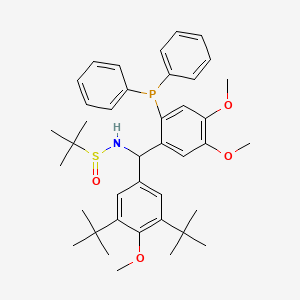 molecular formula C40H52NO4PS B12508156 N-[(3,5-di-tert-butyl-4-methoxyphenyl)[2-(diphenylphosphanyl)-4,5-dimethoxyphenyl]methyl]-2-methylpropane-2-sulfinamide 