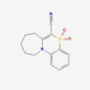 8,9,10,11-tetrahydro-7H-azepino[2,1-c][1,4]benzothiazine-6-carbonitrile 5,5-dioxide