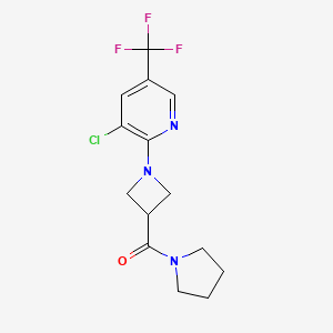 3-Chloro-2-[3-(pyrrolidine-1-carbonyl)azetidin-1-yl]-5-(trifluoromethyl)pyridine