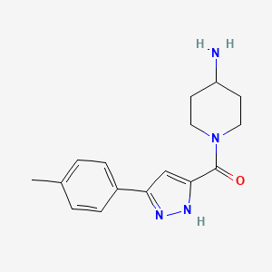 (4-aminopiperidin-1-yl)[3-(4-methylphenyl)-1H-pyrazol-5-yl]methanone