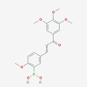 2-Methoxy-5-[3-oxo-3-(3,4,5-trimethoxyphenyl)prop-1-en-1-yl]phenylboronic acid