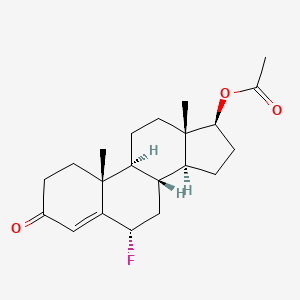 molecular formula C21H29FO3 B1250827 6α-氟-17β-羟雄甾-4-烯-3-酮乙酸酯 