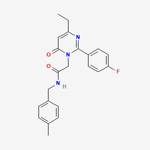 molecular formula C22H22FN3O2 B12508299 2-[4-ethyl-2-(4-fluorophenyl)-6-oxopyrimidin-1(6H)-yl]-N-(4-methylbenzyl)acetamide 