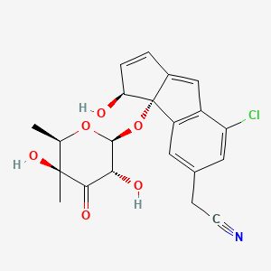 molecular formula C21H20ClNO6 B1250839 蓝胞菌素 B 