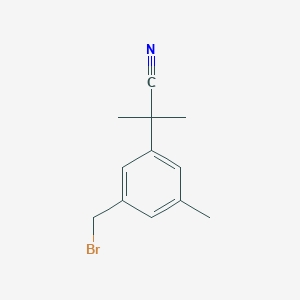 molecular formula C12H14BrN B125084 2-[3-(溴甲基)-5-甲苯基]-2-甲基丙腈 CAS No. 120512-36-9