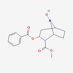 molecular formula C16H19NO5 B1250840 Methyl 3-(benzoyloxy)-8-hydroxy-8-azabicyclo[3.2.1]octane-2-carboxylate 