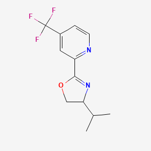 2-(4-Isopropyl-4,5-dihydro-1,3-oxazol-2-yl)-4-(trifluoromethyl)pyridine