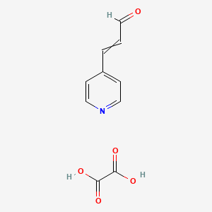 3-(Pyridin-4-yl)prop-2-enal; oxalic acid