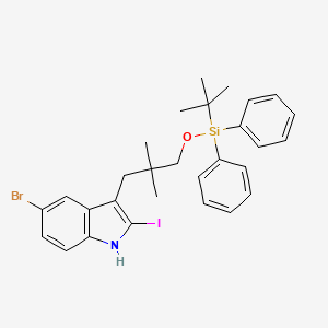 5-Bromo-3-(3-((tert-butyldiphenylsilyl)oxy)-2,2-dimethylpropyl)-2-iodo-1H-indole