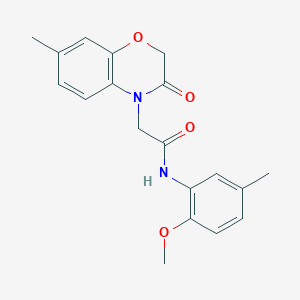 N-(2-methoxy-5-methylphenyl)-2-(7-methyl-3-oxo-2,3-dihydro-4H-1,4-benzoxazin-4-yl)acetamide