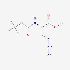 molecular formula C9H16N4O4 B12508510 Methyl (2S)-3-azido-2-[(tert-butoxycarbonyl)amino]propanoate 