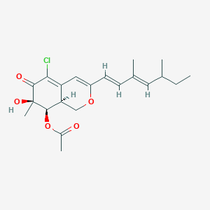(7R,8R,8aS)-8-Acetoxy-5-chloro-3-[(1E,3E)-3,5-dimethyl-1,3-heptadienyl]-1,7,8,8a-tetrahydro-7-hydroxy-7-methyl-6H-2-benzopyran-6-one