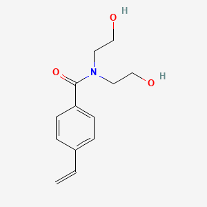 molecular formula C13H17NO3 B12508532 N,N-Bis(2-hydroxyethyl)-4-vinylbenzamide 