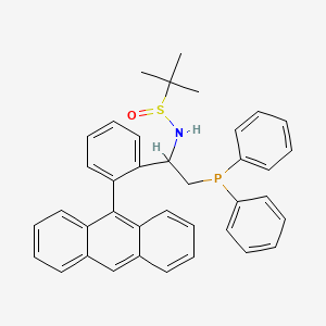 molecular formula C38H36NOPS B12508538 [S(R)]-N-[(1S)-1-[2-(9-Anthracenyl)phenyl]-2-(diphenylphosphino)ethyl]-2-methyl-2-propanesulfinamide 