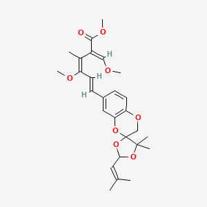 molecular formula C27H34O8 B1250864 9-Methoxystrobilurin E 