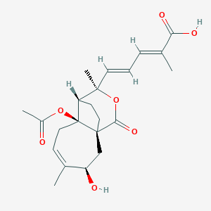 molecular formula C22H28O7 B1250874 拟落叶松酸 G 
