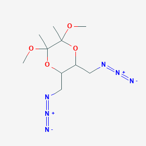 molecular formula C10H18N6O4 B12508790 5,6-Bis(azidomethyl)-2,3-dimethoxy-2,3-dimethyl-1,4-dioxane 