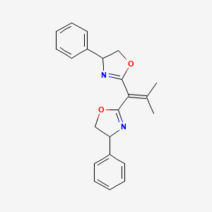 molecular formula C22H22N2O2 B12508809 Oxazole, 2,2'-(2-methyl-1-propenylidene)bis[4,5-dihydro-4-phenyl-, (4S,4'S)- 