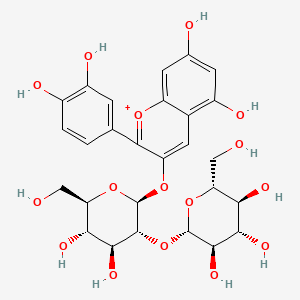 molecular formula C27H31O16+ B1250881 花青素3-新福糖苷 CAS No. 38820-68-7