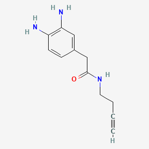 molecular formula C12H15N3O B12508823 N-(But-3-yn-1-yl)-2-(3,4-diaminophenyl)acetamide 