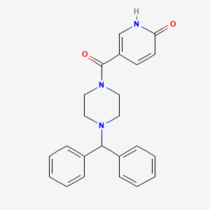 molecular formula C23H23N3O2 B12508861 5-{[4-(diphenylmethyl)piperazin-1-yl]carbonyl}pyridin-2(1H)-one 