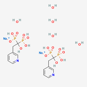 molecular formula C14H30N2Na2O19P4 B1250904 利塞膦酸钠半五水合物 CAS No. 329003-65-8