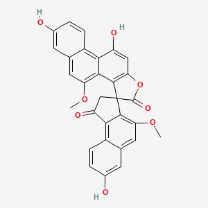 molecular formula C30H20O8 B1250906 Dendrochrysanene 