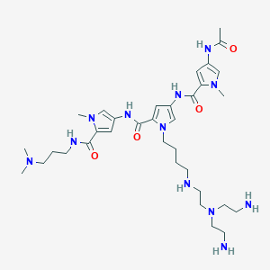 molecular formula C34H56N12O4 B125091 Tren-微促生长素-b CAS No. 155056-06-7