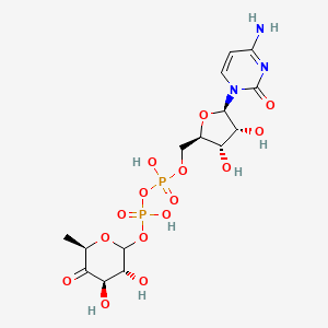 molecular formula C15H23N3O15P2 B1250911 胞苷-5'-[3-(6-脱氧-D-木糖-己六吡喃糖-4-乌洛糖)二氢二磷酸] 